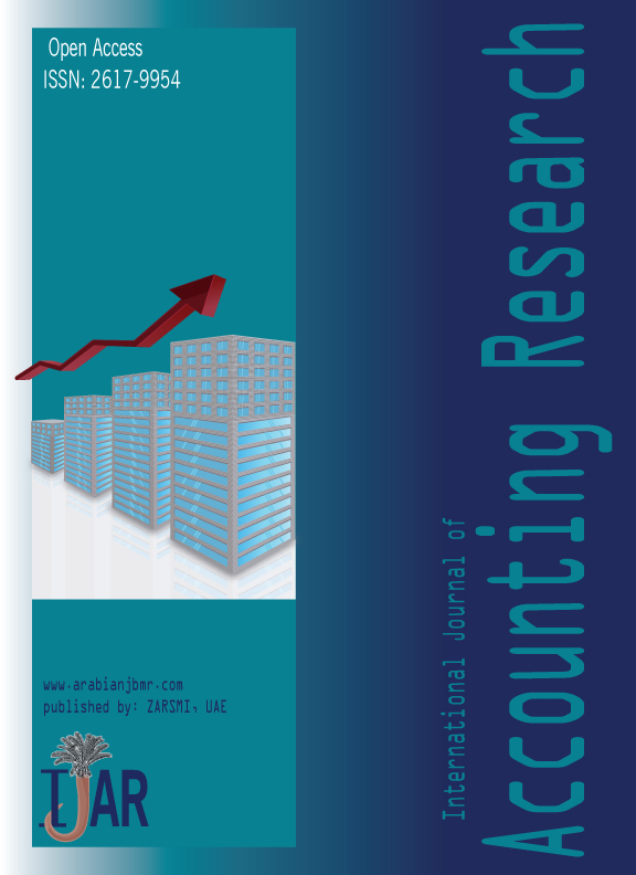 					View Vol. 5 No. 1 (2020): International Journal of Accounting Research (IJAR)
				